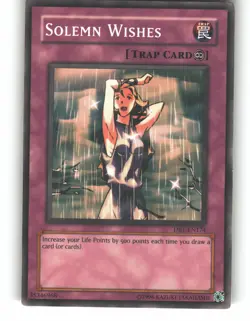 Solemn Wishes DB1-EN174 Common / Short Print Dark Beginning 1 Yu-Gi-Oh MP - Image 1