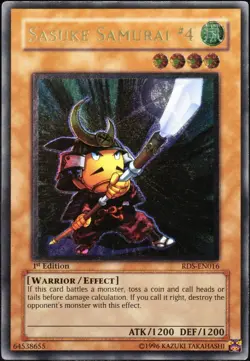 Yu-Gi-Oh! Sasuke Samurai #4 RDS-EN016 1.Edition Ultimate Rare [EX] | EN 2004 - Image 1