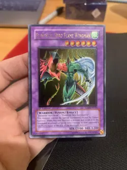 Yugioh Elemental Hero Flame Wingman Tlm-en035 1st Gold Stamp - Image 1