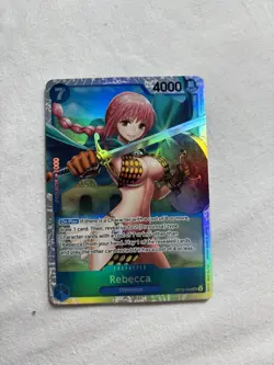 Rebecca OP10-058 SR ONE PIECE Tcg Card Game NM Blue English - Image 1