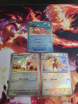 Pokemon Prismatic Evolutions Master Ball Lot X3 NM Slowpoke 018/131 Shaymin 087/ - Image 3