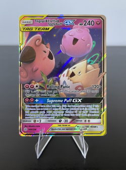 2019 Pokemon SM Cosmic Eclipse Togepi Cleffa Igglybuff Tag Team GX Holo #143/236 - Image 1