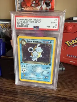 2000 POKEMON ROCKET 1ST EDITION #3 DARK BLASTOISE-HOLO PSA 9 - Image 1