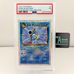 2002 POKEMON LEGENDARY COLLECTION #4 DARK BLASTOISE-REVERSE FOIL PSA 1 - Image 1