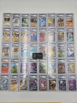 Pokemon TCG Graded Lot 40 CGC Slabs Avg Grade 9 Pikachu Gengar Jolteon Eevee - Image 1