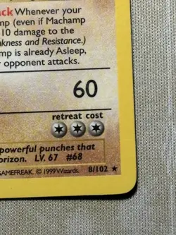 Pokemon TCG Machamp Base Set 8/102 Holo 1st Edition Holo Shadowless MP - Image 5