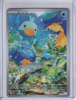 Pokemon Ducklett 109/086 Sv: White Flare Illustration Rare Full Art Holo TCG 109 - Image 1