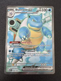 Pokemon TCG Scarlet & Violet 151 Blastoise 184/165 Near Mint - Image 1
