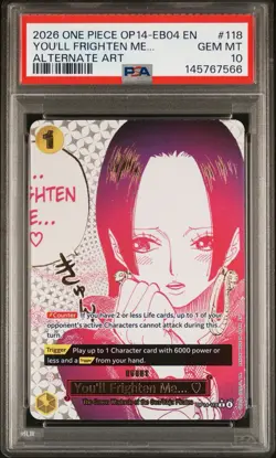 One Piece OP14-118 You’ll Frighten Me Alternate Art PSA 10 - Image 1