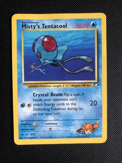 Misty's Tentacool 57/132 - Gym Heroes - MP - Pokemon Card - Nintendo - TCG - Image 1