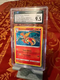 CGC 9.5 MINT+ Special Delivery Charizard SWSH075 HOLO PROMO Pokemon CENTER Card - Image 2