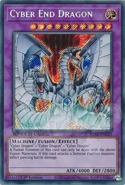 Yugioh - Cyber End Dragon - 1st Edition Secret Rare NM - Free Holo Card - Image 1