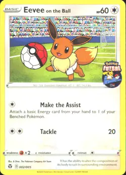Pokemon TCG - Eevee on the Ball - (Pokemon Futsal) Miscellaneous Cards & Product - Image 1