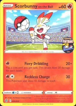 Pokemon TCG - Scorbunny on the Ball - (Pokemon Futsal) Miscellaneous Cards & Pro - Image 1