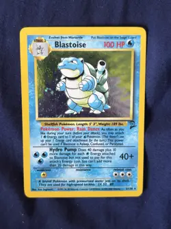Blastoise Base Set 2 Holo Rare 2/130 Pokemon Card Nintendo English - Image 2