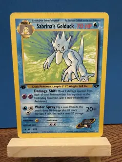 Pokemon TCG Sabrina’s Golduck 1st Edition 30/132 Gym Challenge WOTC Vintage Card - Image 1