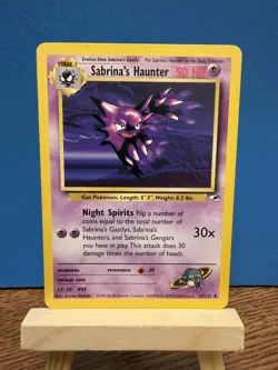 Pokemon TCG Sabrina’s Haunter 58/132 Gym Heroes Unlimited WOTC Vintage Card - Image 1