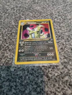 Pokemon TCG Tyranitar Neo Discovery Holo Unlimited Rare Card 12/75 WOTC - Image 1