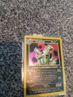 Pokemon TCG Tyranitar Neo Discovery Holo Unlimited Rare Card 12/75 WOTC - Image 2