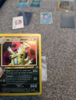 Pokemon TCG Tyranitar Neo Discovery Holo Unlimited Rare Card 12/75 WOTC - Image 4