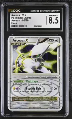 CGC 8.5 Arceus LV.X 2009 Arceus 96/99 Holo Pokemon Card - Image 1