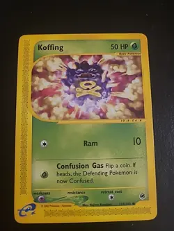 Koffing 114/165 Pokemon Expedition E Reader Series Vintage Card 2002 NM - Image 1