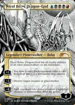 MTG Nicol Bolas, Dragon-God - Foil - Borderless, NM-Mint, English Secret Lair Dr - Image 1