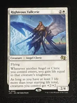 MTG Foundations Jumpstart Righteous Valkyrie 0246 NM Rare - Image 1