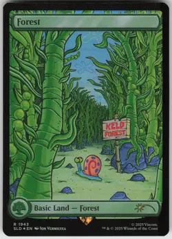 MTG Forest Rainbow Foil NM Secret Lair Drop Series Magic 1943 - Image 1