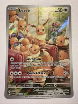 Pokemon TCG Eevee Sv06 Twilight Masquerade 2024 Illustration Rare 188/167 NM - Image 1