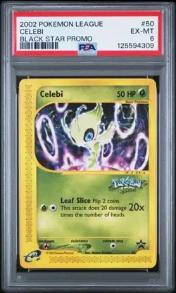CELEBI #50 PSA 6 • 2002 POKEMON LEAGUE BLACK STAR PROMO • NEW CERT - Image 1