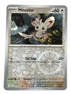 Minccino Reverse Holo 075/086 - White Flare - NM/M Pokemon Card - Image 1