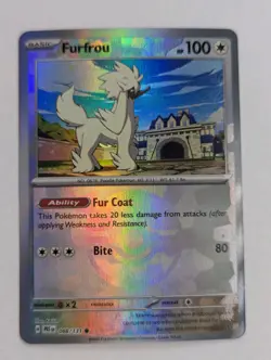 Furfrou (Poke Ball Pattern) 088/131 Sv: Prismatic Evolutions Holo Pokemon TCG NM - Image 1