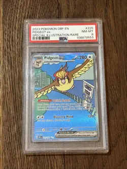 2023 Pokemon OBF EN Obsidian Flames Special Illustration Rare Pidgeot EX PSA 8 - Image 1