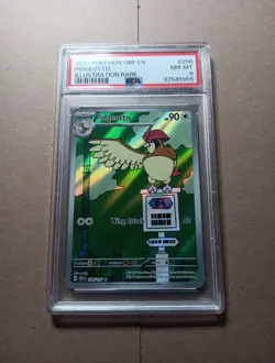 Pokemon 2023 PSA 8 Near MINT Pidgeotto Illustration Rare 208 - Image 2