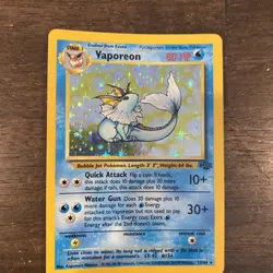 Pokemon TCG Vaporeon Jungle 12/64 Holo Unlimited Holo Rare - Image 1