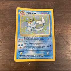 Pokemon TCG Vaporeon Jungle 12/64 Holo Unlimited Holo Rare - Image 2
