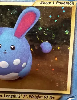 Pokemon TCG Light Azumarill Neo Destiny 13/105 Holo Unlimited Holo Rare SWIRL - Image 1