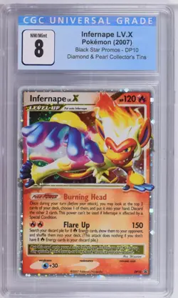 Pokemon Diamond & Pearl Black Star Promo Infernape Lv.X DP10 CGC 8 LvX Lv. X - Image 1