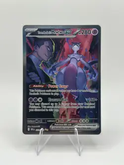 Pokemon Team Rocket's Mewtwo ex 231/182 -Destined Rivals- Full Art Holo SIR EX - Image 1