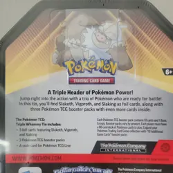 Pokemon TCG Triple Whammy Slaking Collector's Tin With 3 Foil Sealed FREE SHIP - Image 5