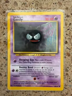 Gastly 50/102 original Pokemon Base Set 1999 NM - Image 1