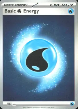 Pokemon TCG - Basic Water Energy - 003 MEE: Mega Evolution Energies 3 NM - Image 1
