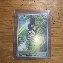 Pokemon Black Bolt White Flare TCG ENG Emolga 112/086 Full Art Holo Foil - Image 1