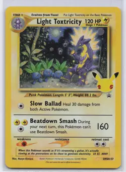 Light Toxtricity SWSH137 Holo Promo Sword & Shield Promo Pokemon Lightly Played - Image 1