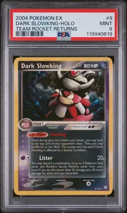 Dark Slowking #9 Holo Team Rocket Returns PSA 9 2004 Pokemon Ex MINT LOW POP 179 - Image 1