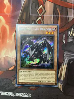 Yugioh Red-Eyes Baby Dragon - LDS1-EN010 -Secret Rare - Limited Ed - Image 1