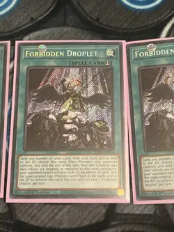 Yugioh 3x Forbidden Droplet Secret Rare Rarity Collection 1 - Image 2