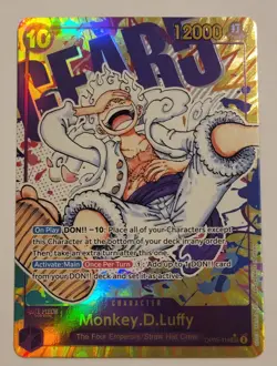 One Piece TCG OP05-119 Monkey D. Luffy Gear 5 Parallel SEC Alt Art English MP-LP - Image 1