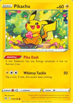 Pikachu - 52/196 Lost Origin - Pokemon TCG - 2022 - Image 1
